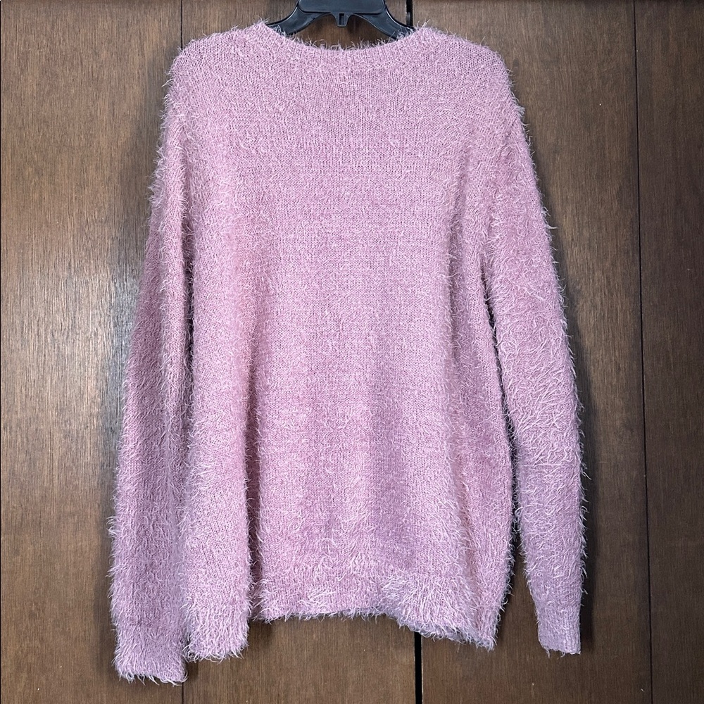 Mudd Soft Pinkish mauve Crew Neck Sweater. Plus size 2. - Picture 3 of 4